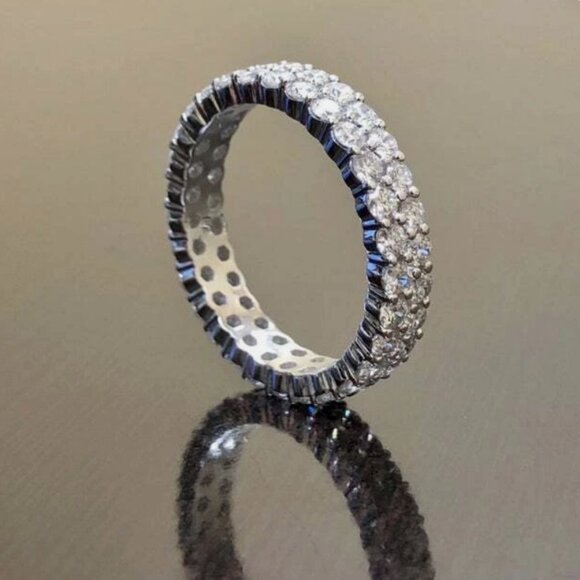 Vintage Pavé Eternity Ring - Sterling - Picture 3 of 7